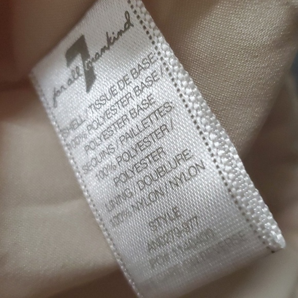 Wow 7forallmankind top womens size xs x-small yellow sequins sequin spring - Picture 5 of 10